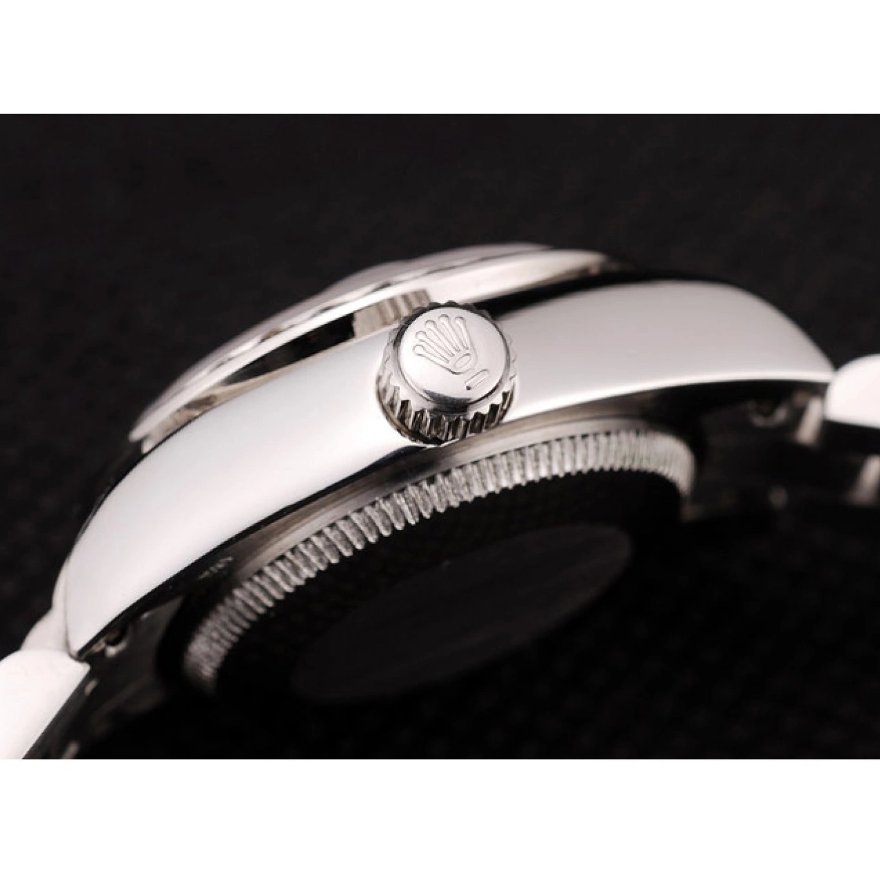 Aaa replica Brushed White DateJust Rolex Diamond Plated Dial Steel Case Diamond Stainless Bezel Plated 0816